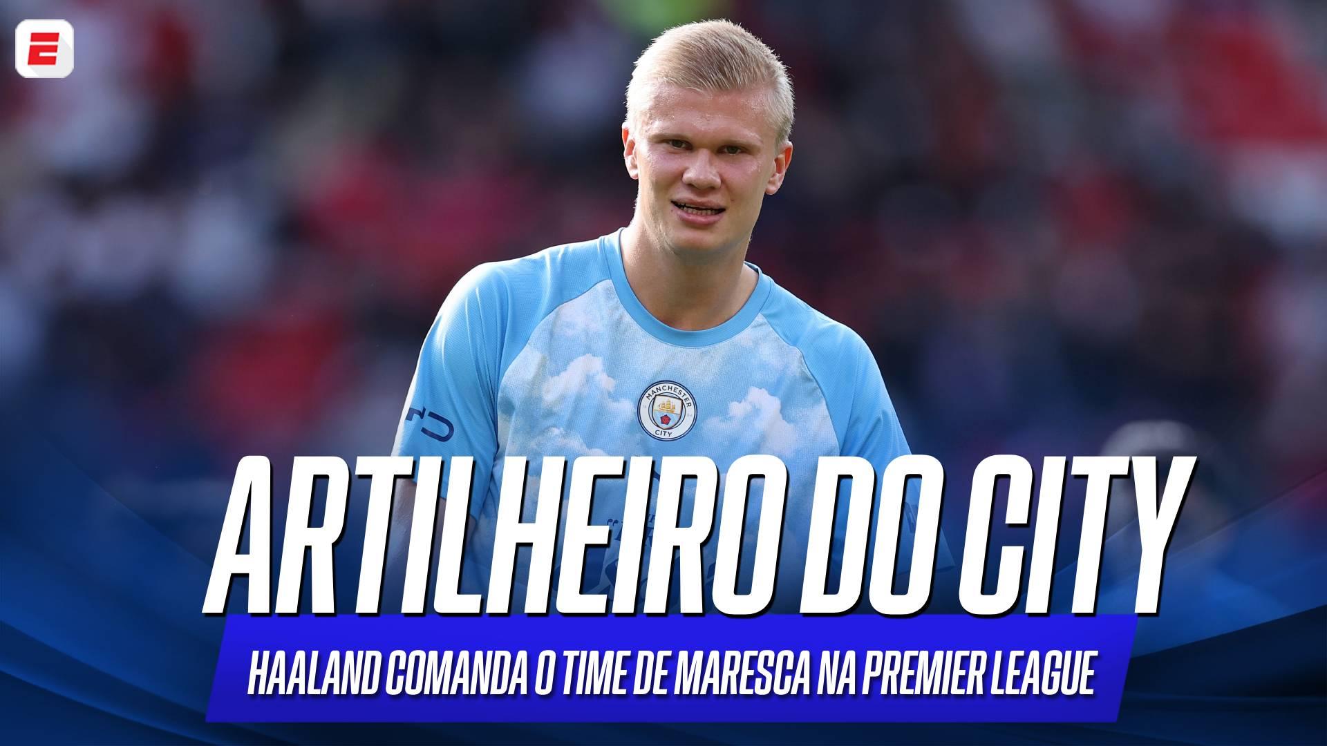 Haaland comanda ataque do Manchester City na Premier League; VEJA gols do atacante