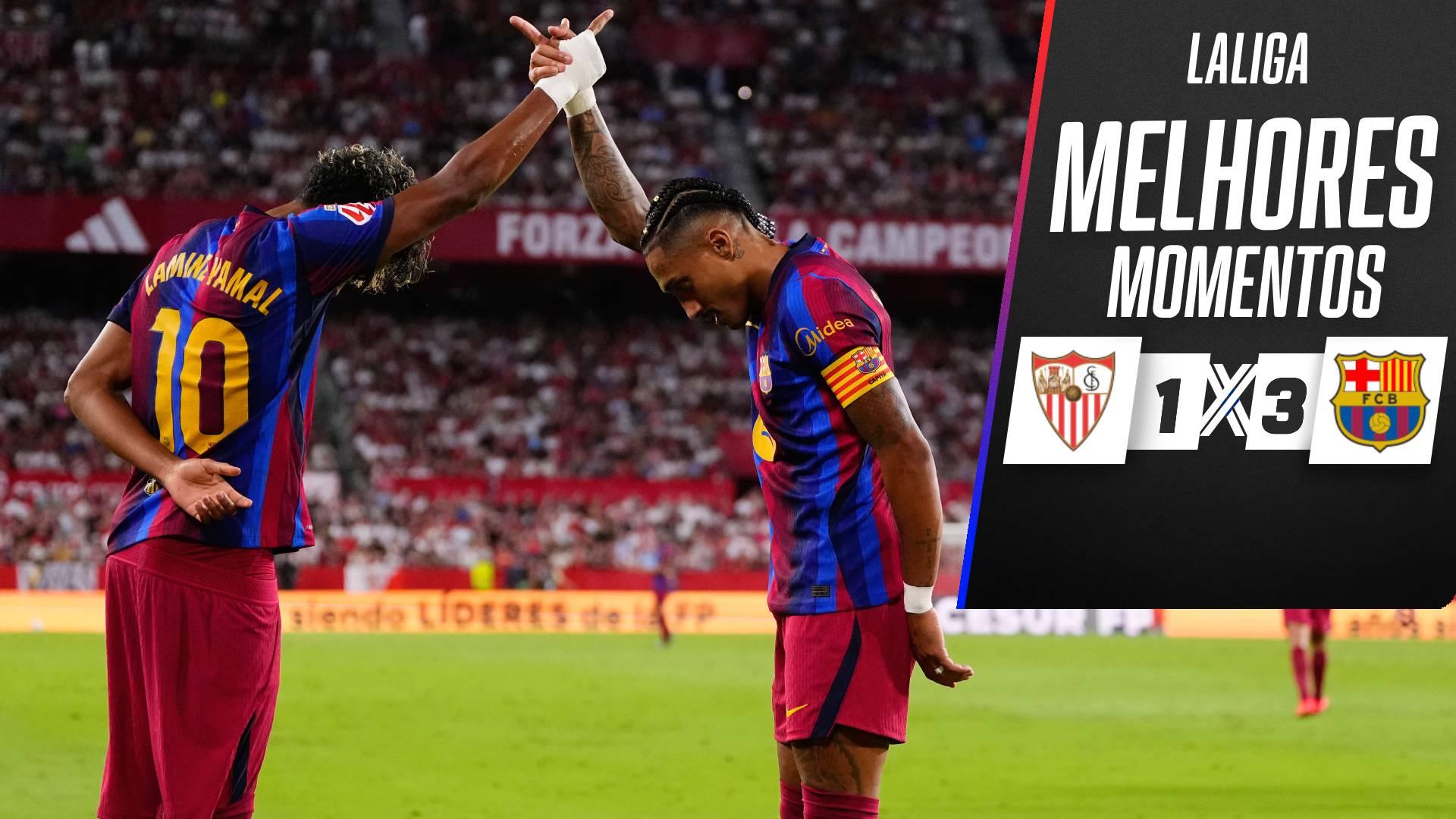 HAT-TRICK DE RAPHINHA! Brasileiro marca três pelo segundo jogo seguido e comanda virada do Barcelona em LALIGA; veja como foi