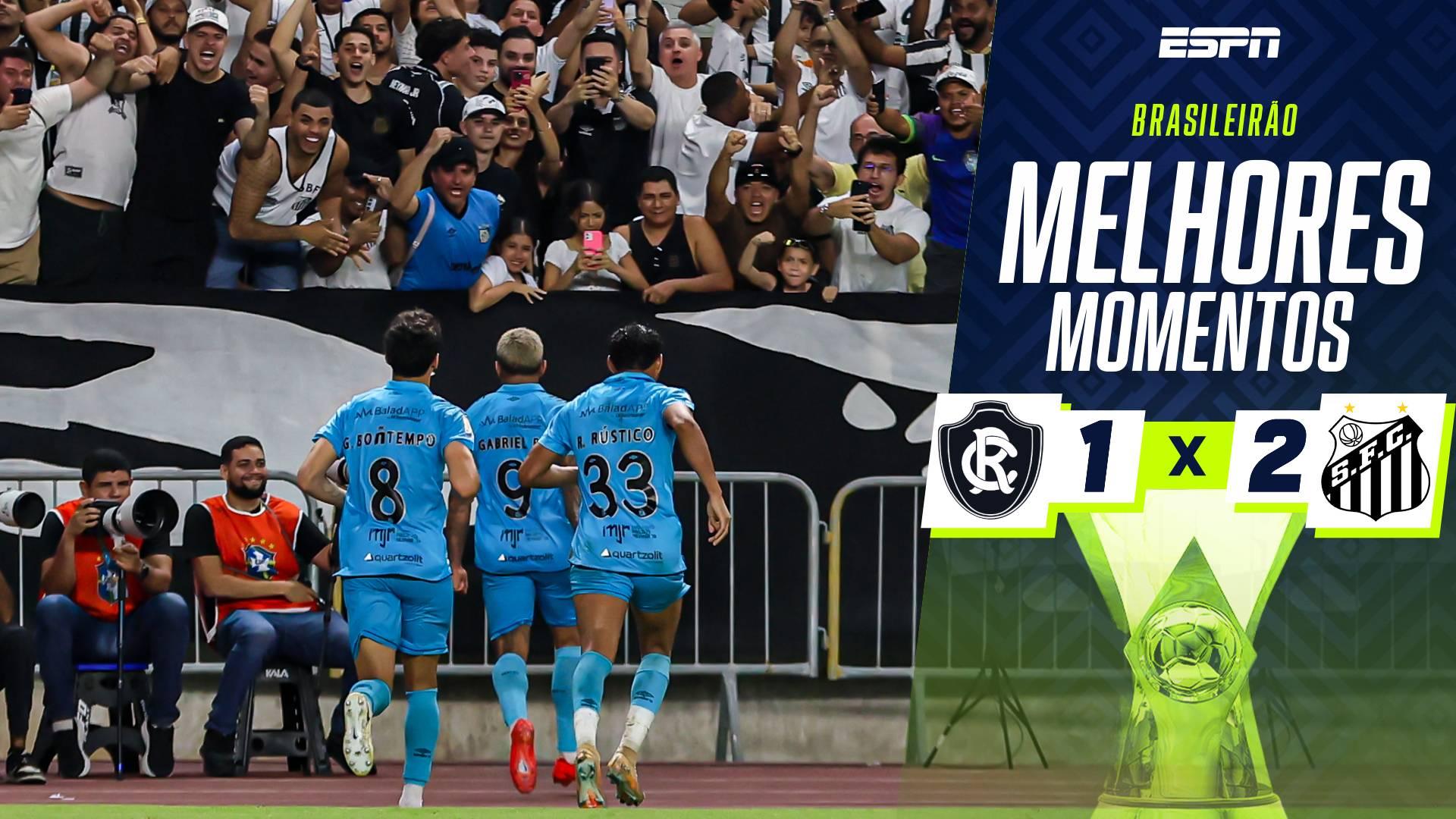 Gabigol decide, Santos vence Remo e chega à quarta vitória consecutiva no Brasileirão; melhores momentos
