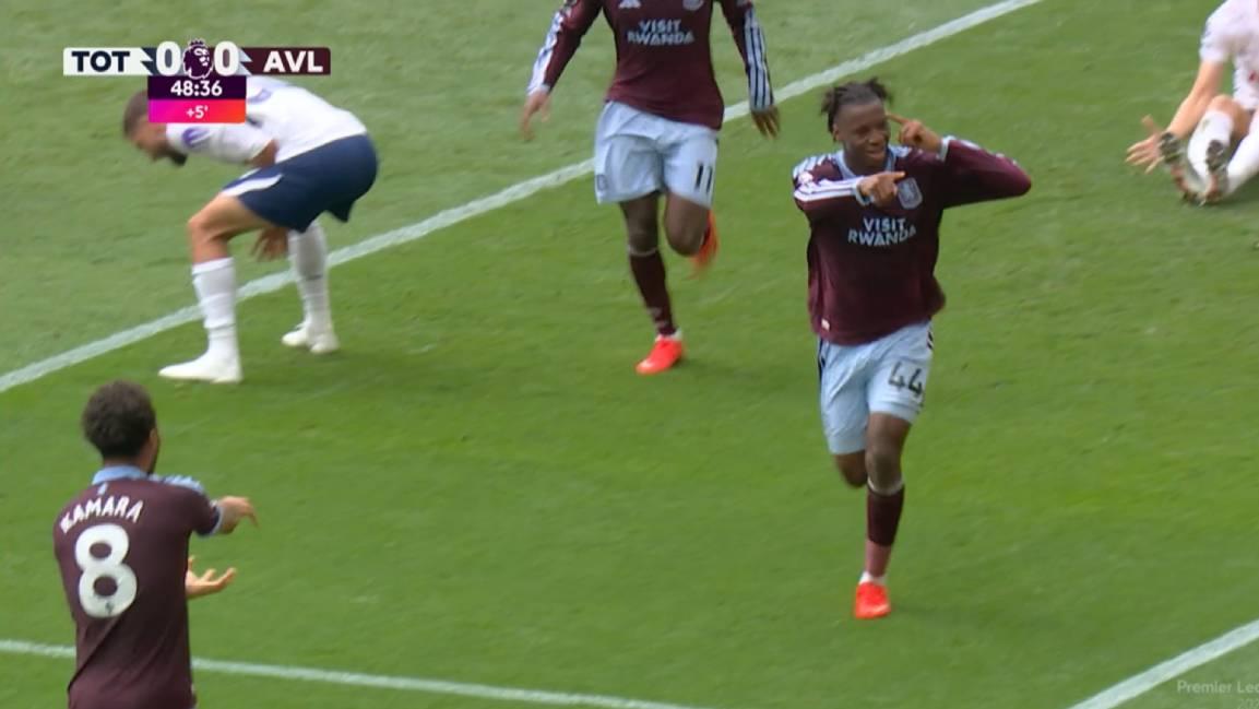 Gol do Aston Villa! Johan Manzambi abre o placar contra o Tottenham e frustra a torcida dos Spurs na Premier League