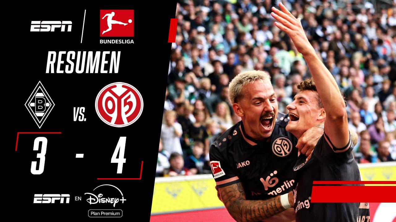 ¡Mainz se lo dio vuellta a Borussia Mönchengladbach en un partidazo!