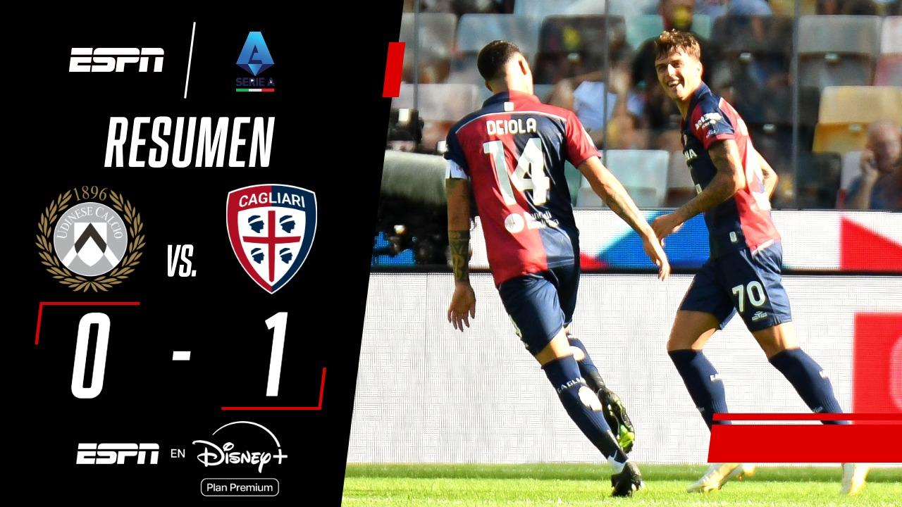 Cagliari venció a Udinese y no le pierde pisada a los líderes de la Serie A