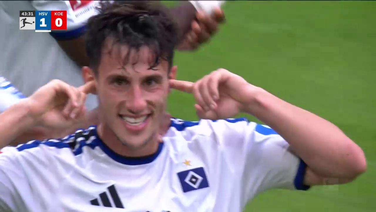 ¡Gran cabezazo de Nicolás Capaldo para el 1-0 del Hamburgo!
