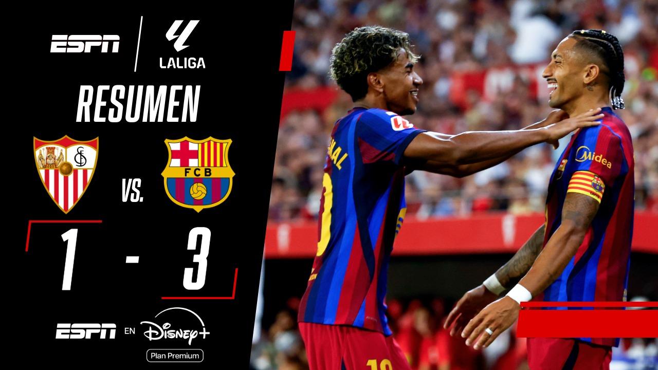 ¡Barcelona ganó con un hat-trick de Raphinha!