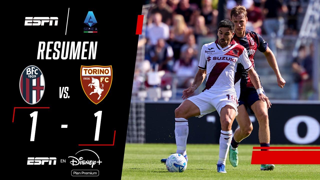 A Bolonia se le escapó el triunfo ante Torino: 1-1 en la Serie A