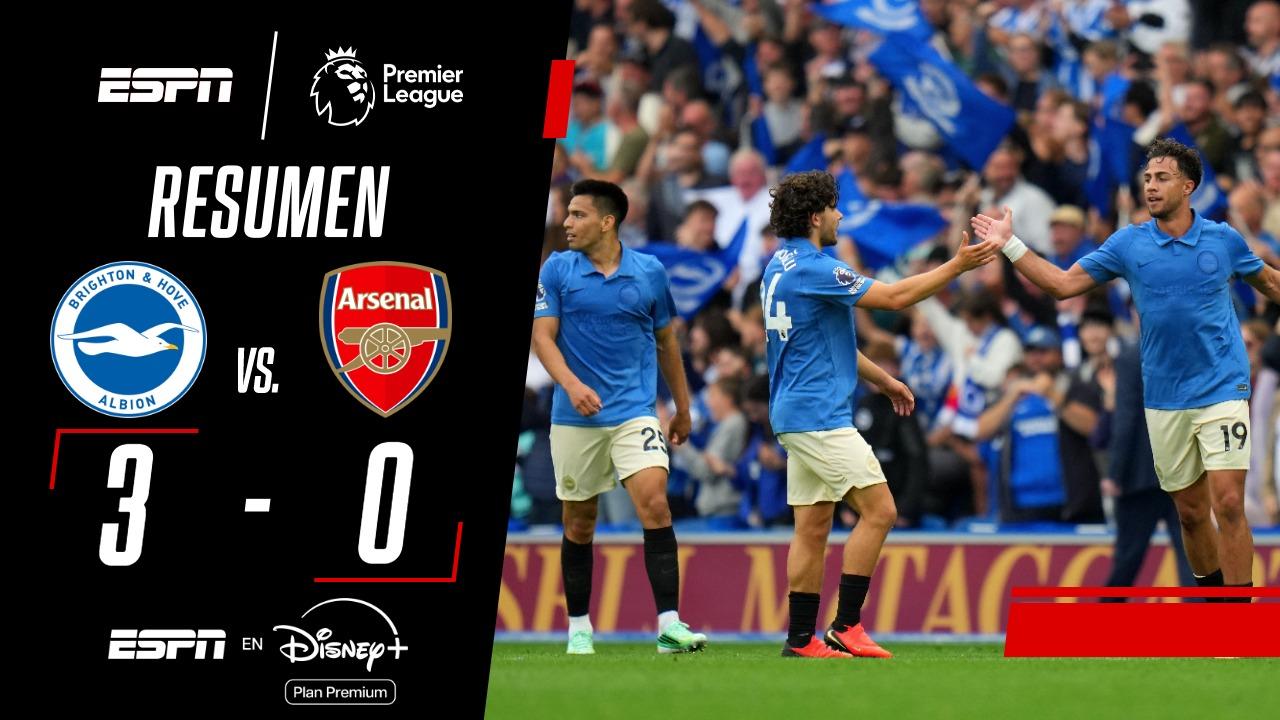 Brighton se floreó y goleó al Arsenal