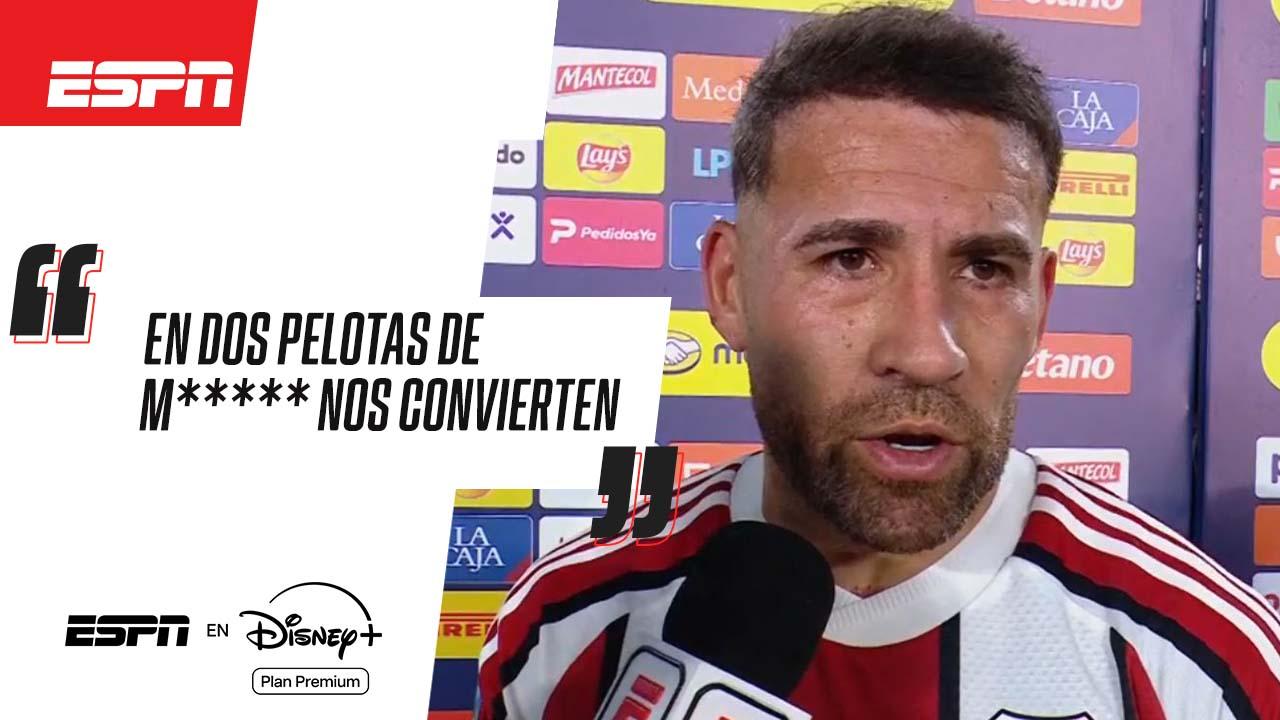 La bronca de Otamendi luego de la derrota de River ante Huracán