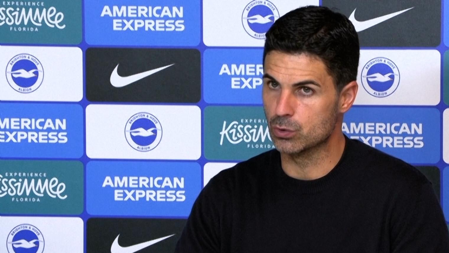 Arteta 'extremely disappointed' as Arsenal fall to Brighton
