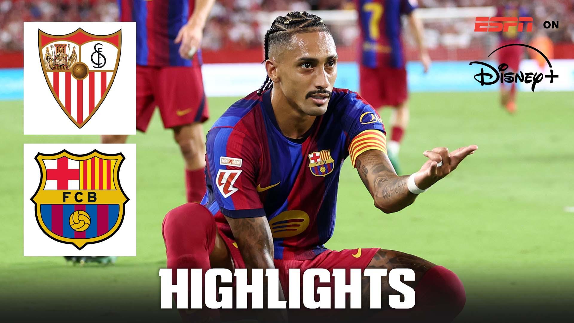 Raphinha hat trick powers Barcelona past Sevilla