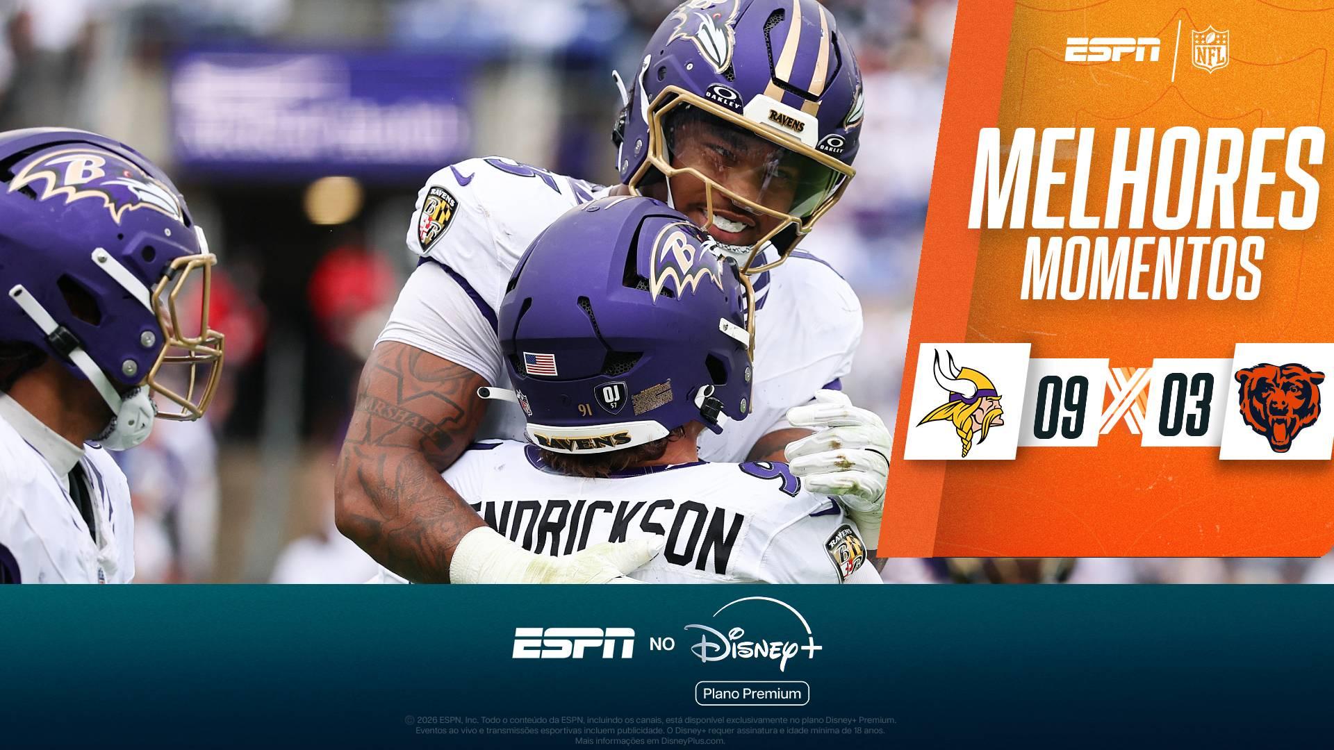 Cairo Santos marca em field goal de 50 jardas, mas Vikings vencem os Bears em jogo acirrado na NFL