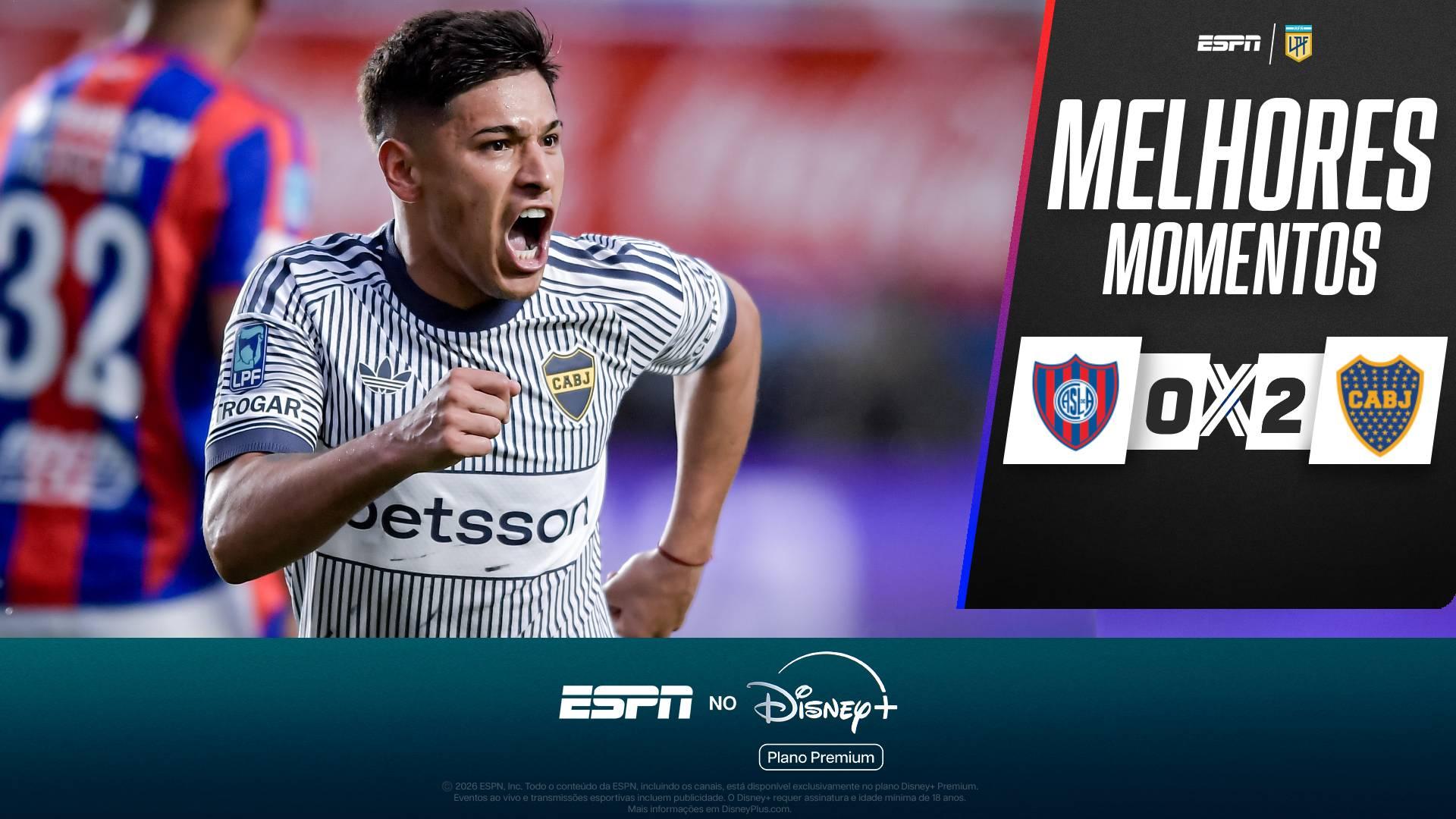 Boca Juniors vence San Lorenzo por 2 a 0 pelo Argentino; melhores momentos