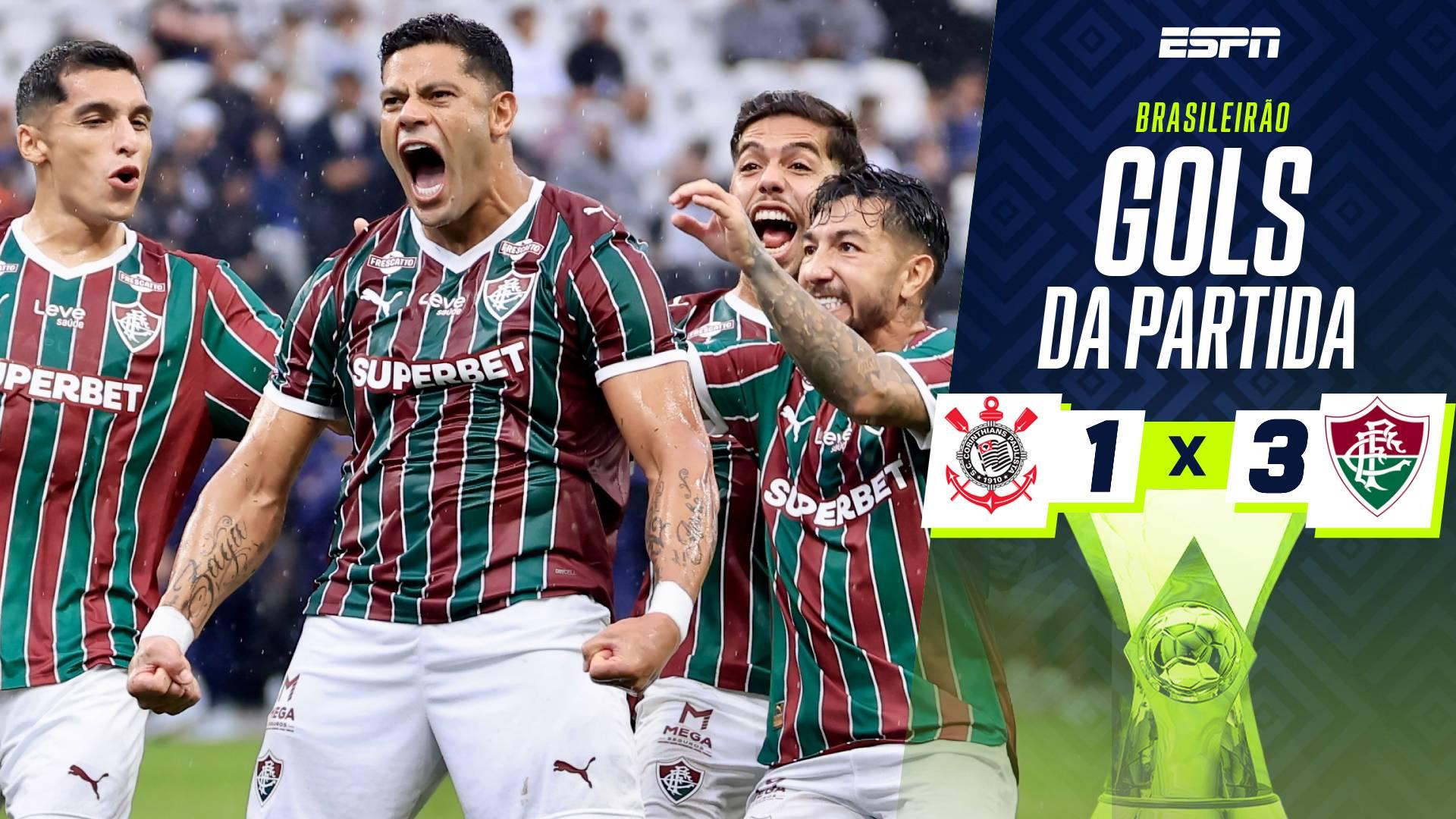 Hulk faz dois, Fluminense vence em plena Neo Química Arena e aumenta drama do Corinthians no Brasileirão; VEJA gols