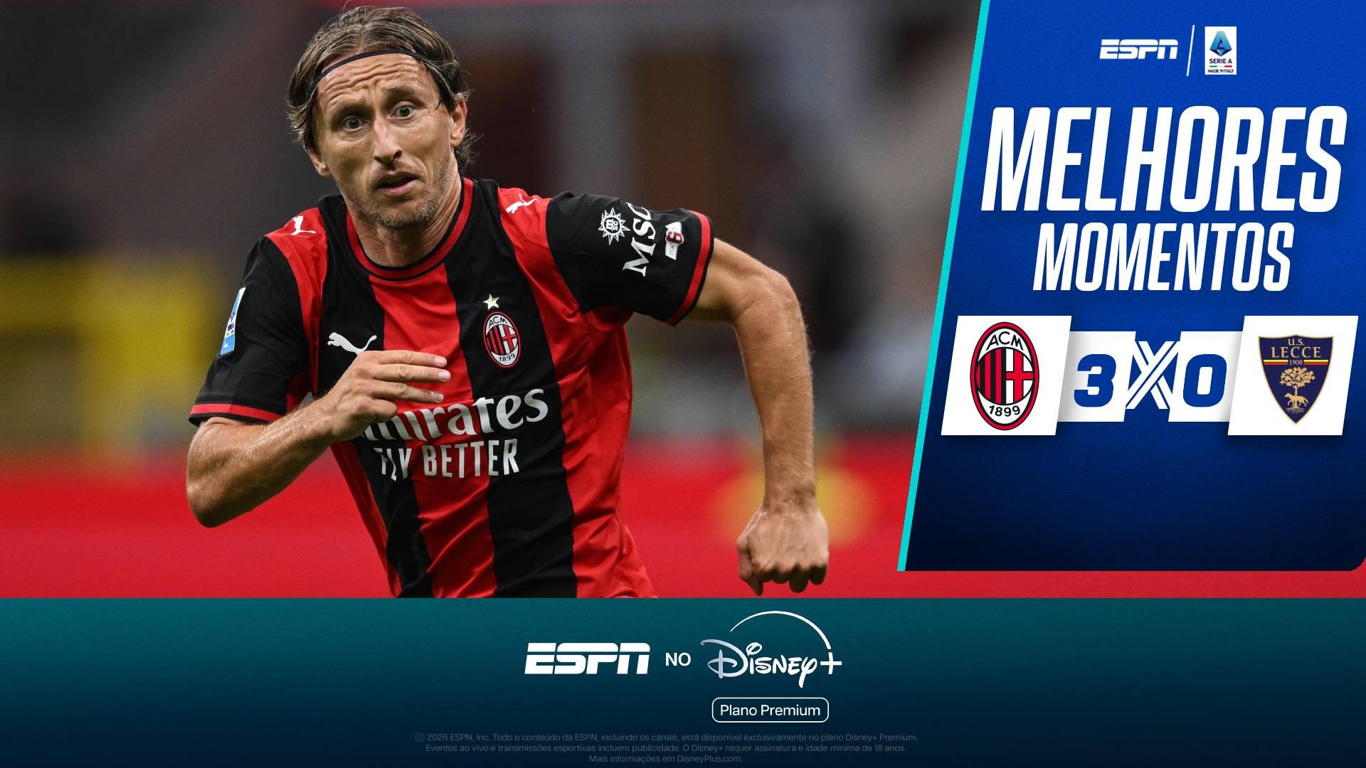 Rabiot e Pulisic marcam golaços e Milan retoma caminho das vitórias no Italiano contra o Lecce; veja como foi