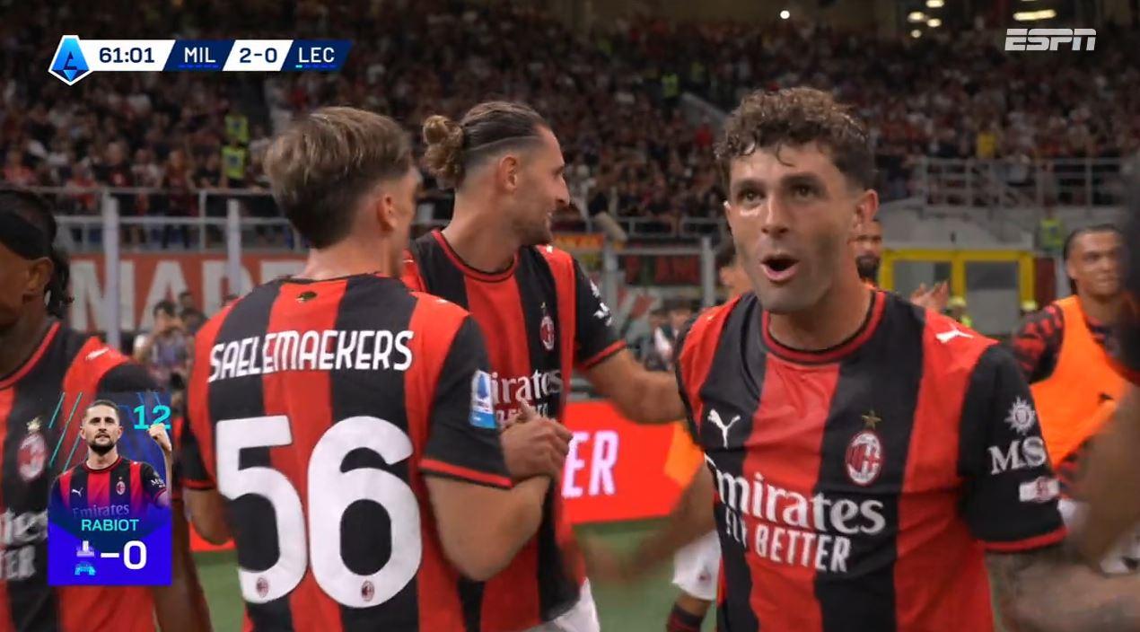 Golaço de Rabiot! Milan faz linda jogada e amplia contra o Lecce no Italiano