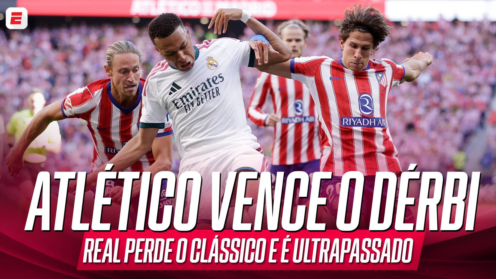 Real Madrid perde o Dérbi para Atlético e é ultrapassado pelo rival em LALIGA
