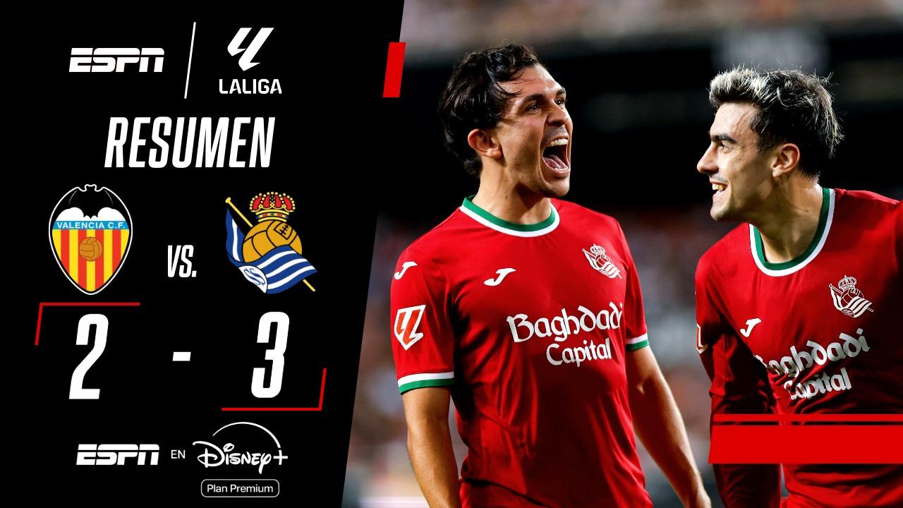 ¡Real Sociedad consiguió una victoria clave 3 a 2 contra el Valencia!