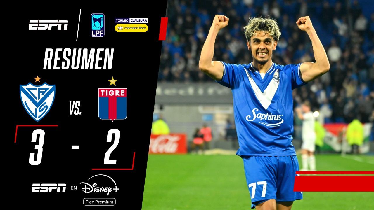 ¡Partidazo en Liniers: Vélez venció a Tigre 3-2!