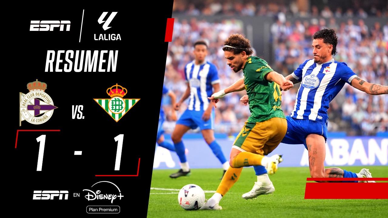 Deportivo La Coruña y Betis repartieron los puntos