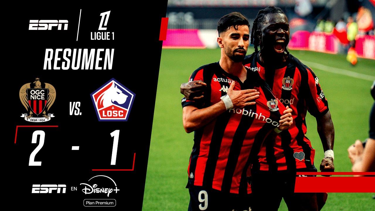 Niza venció 2-1 al Lille en la Ligue 1