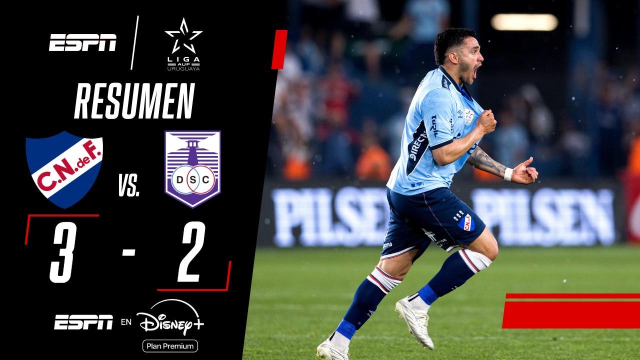 ¡En un partidazo, Nacional se lo dio vuelta a Defensor Sporting y lo ganó 3 a 2!