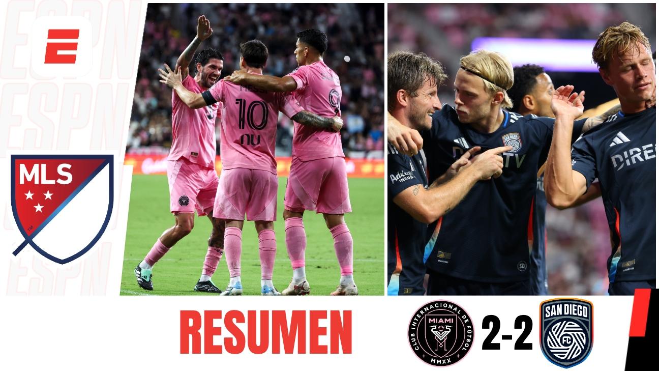 Inter Miami deja escapar la ventaja y empata 2-2 pese al golazo de Messi
