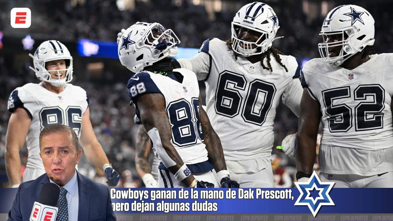 Cowboys ganan de la mano de Dak Prescott, pero dejan algunas dudas