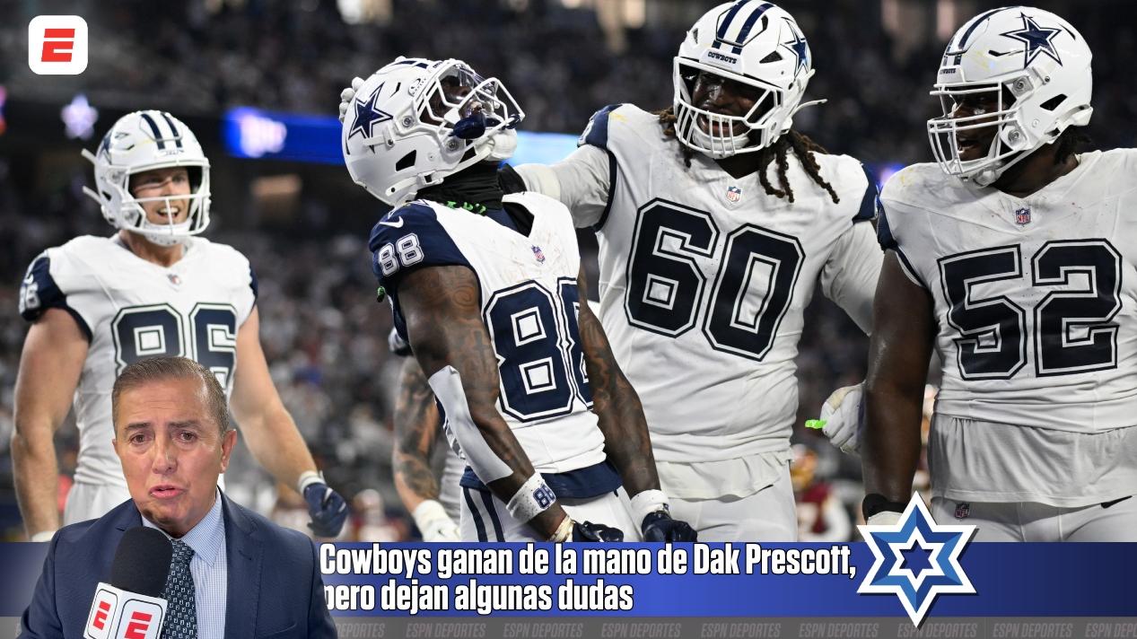 Cowboys ganan de la mano de Dak Prescott, pero dejan algunas dudas