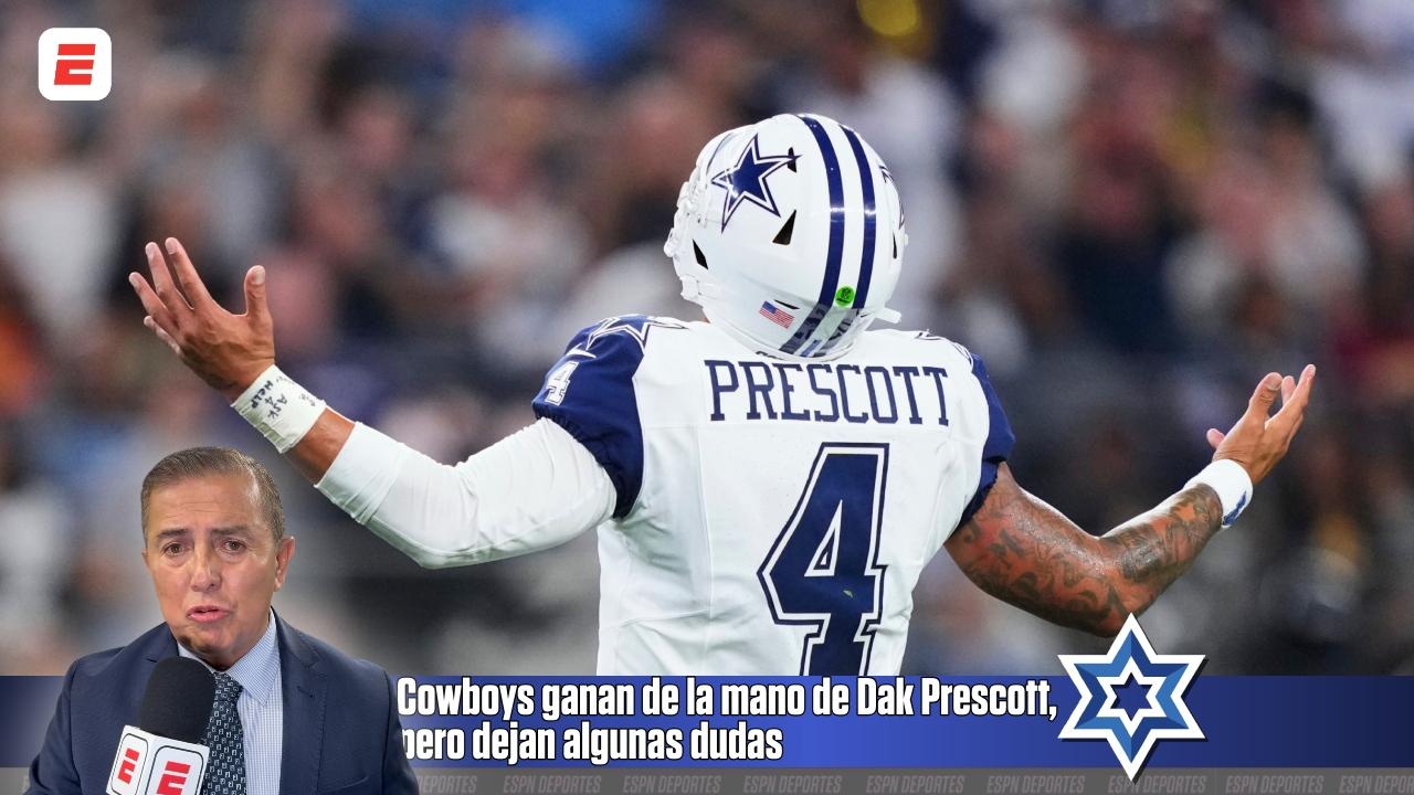 Cowboys ganan de la mano de Dak Prescott, pero dejan algunas dudas