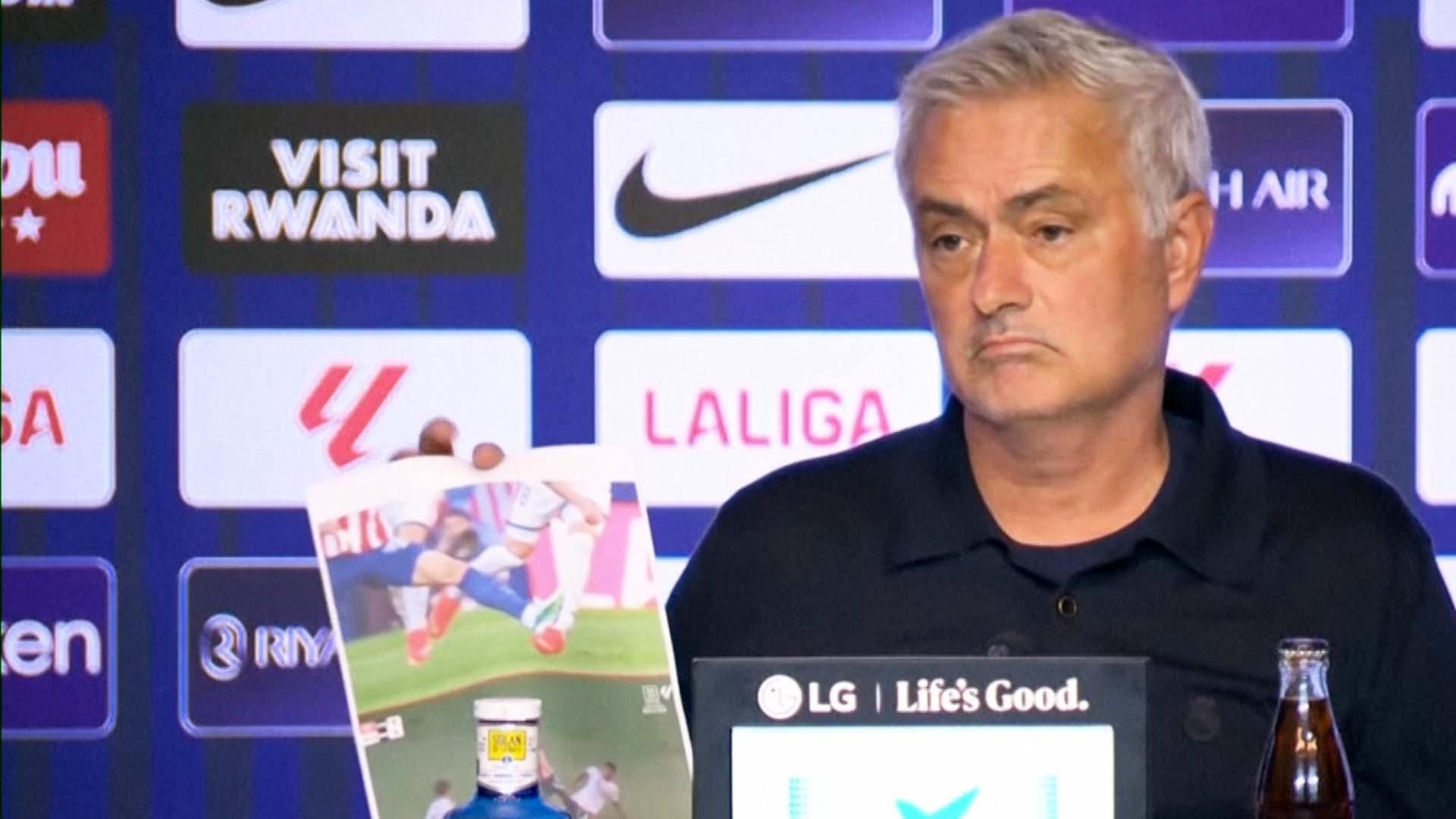 Mourinho brings pictures of fouls to press conference after Madrid derby