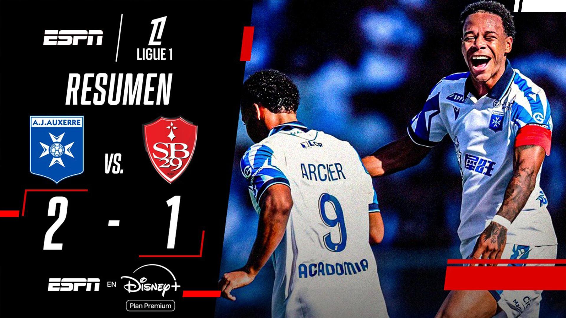 Auxerre dio vuelta el partido ante Brest