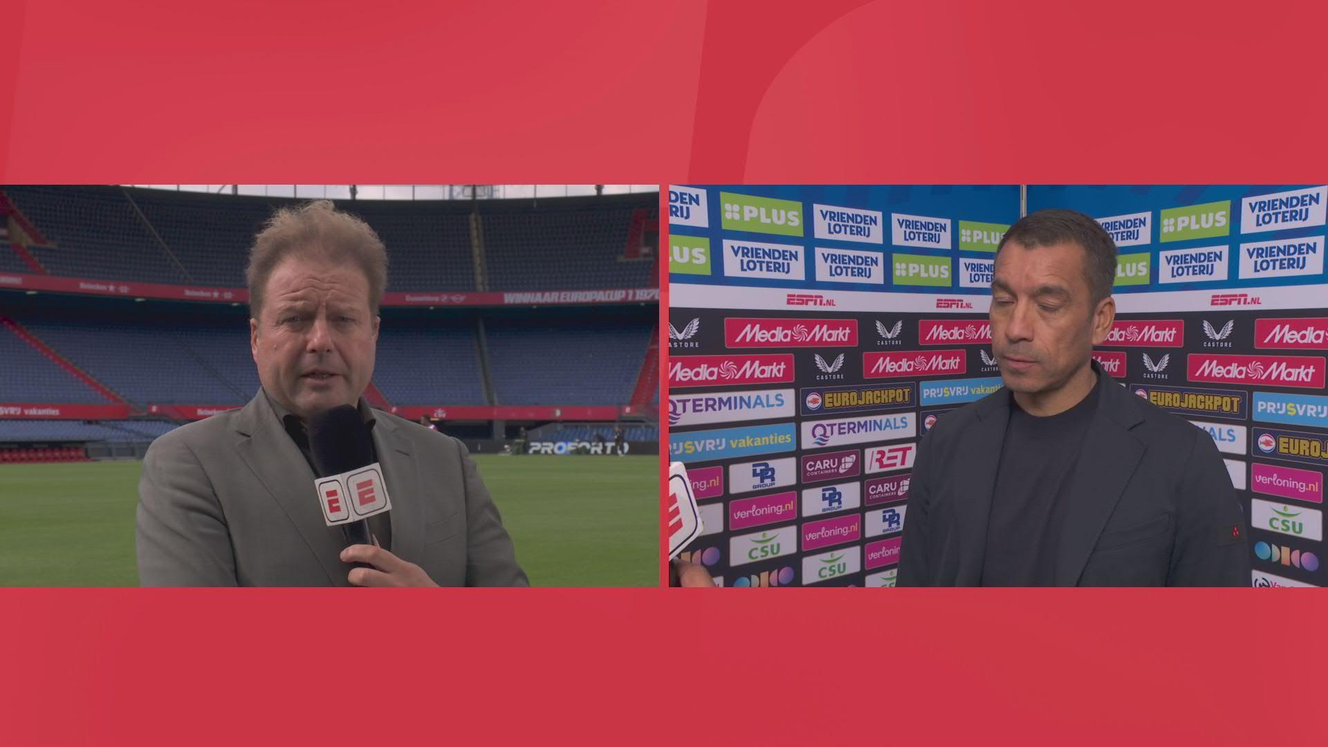 Van Bronckhorst genoot van een dominant Feyenoord: "De wedstrijd was eigenlijk al gespeeld na een halfuur"