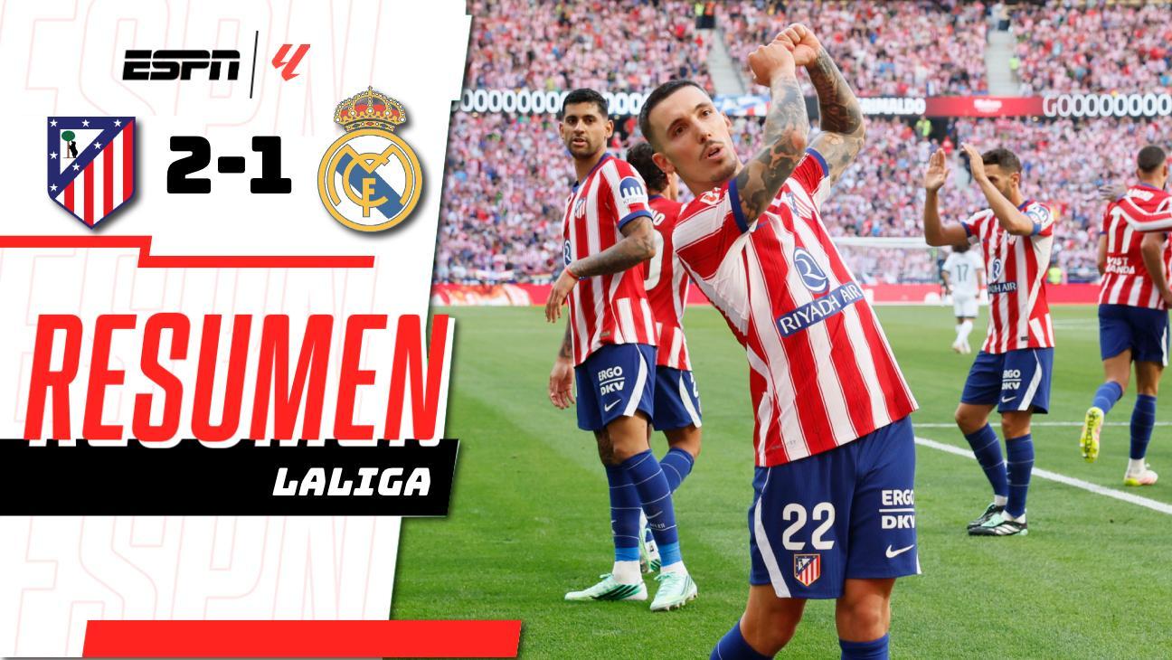 ¡Fiesta en el Metropolitano! El Atlético de Madrid se impone 2-1 al Real Madrid en el derbi de Madrid