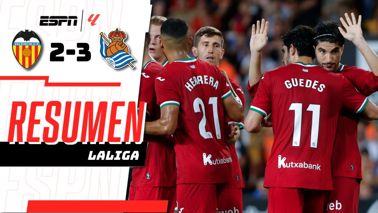 ¡La Real Sociedad se lleva la victoria por 3-2 tras un duelo electrizante contra el Valencia!