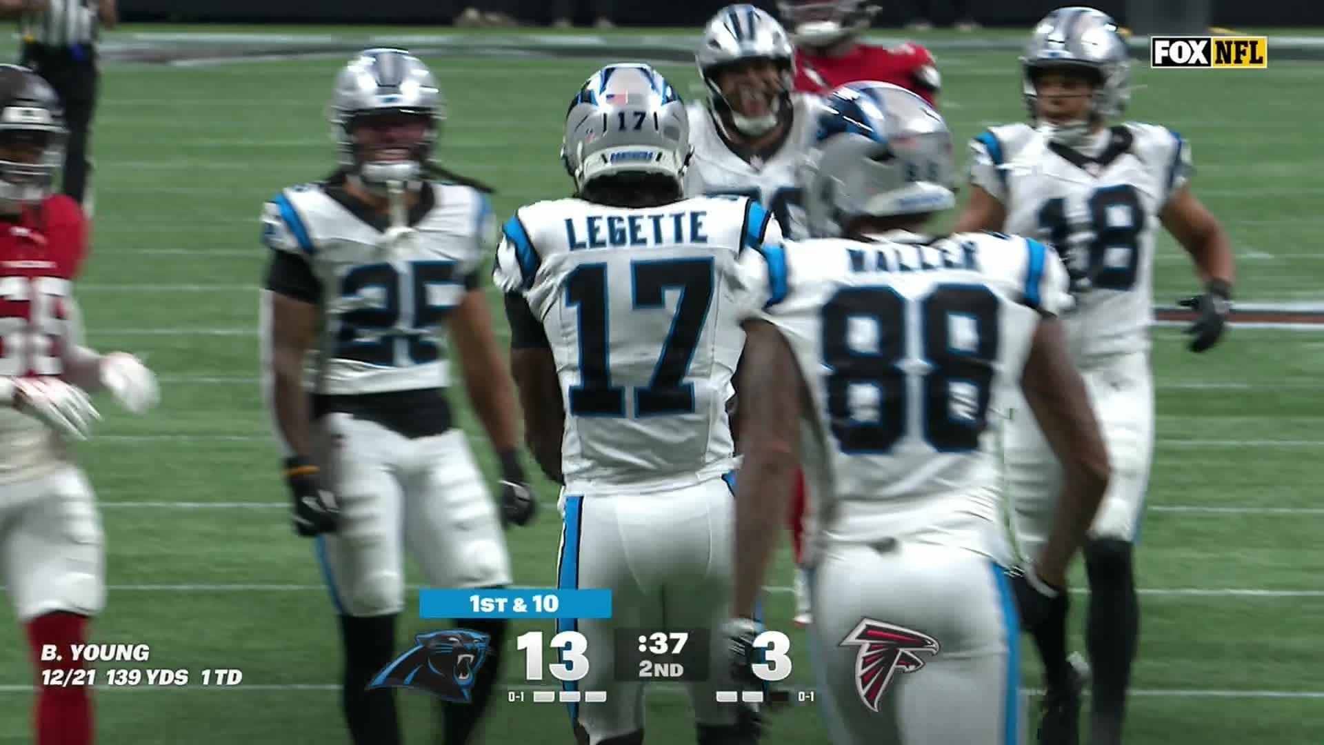 Panthers mantienen encendida su ofensiva apaleando a Falcons