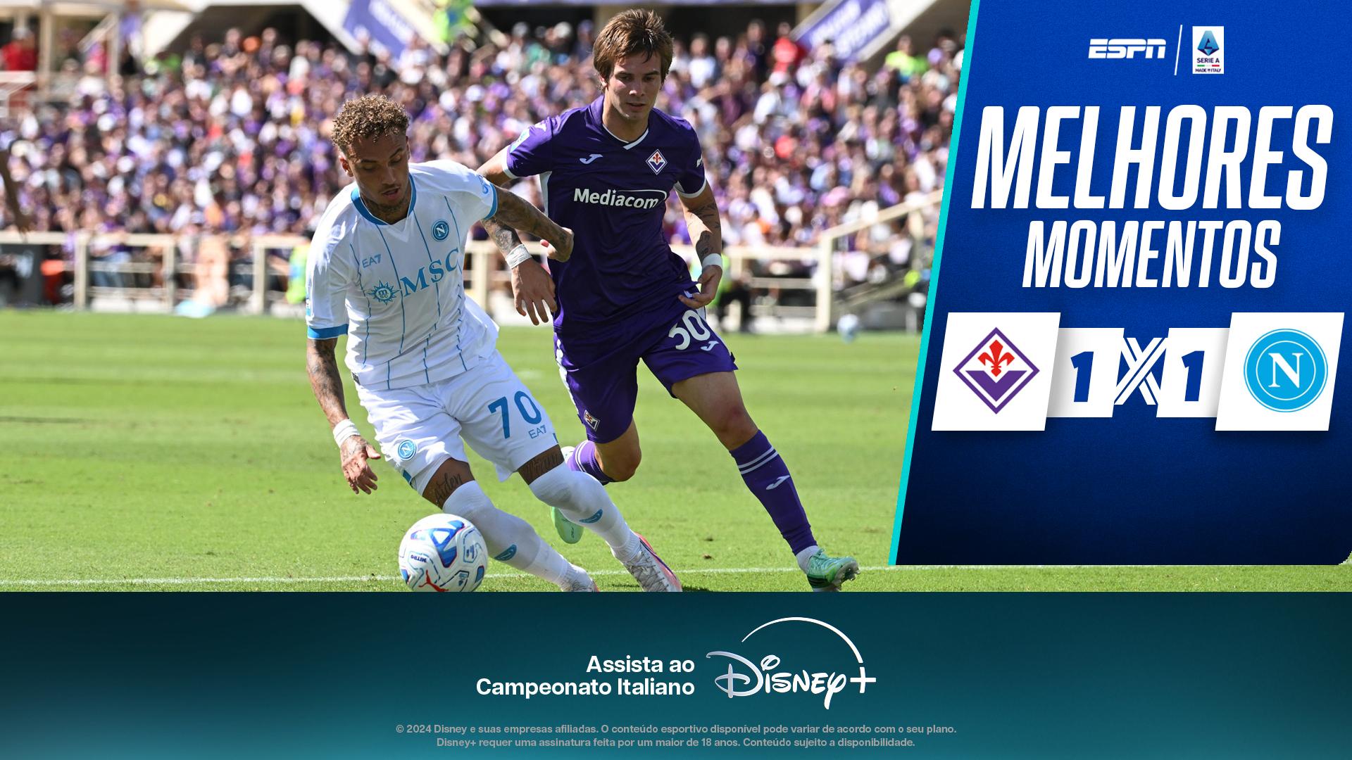 Fiorentina 1 x 1 Napoli no Campeonato Italiano: VEJA os melhores momentos
