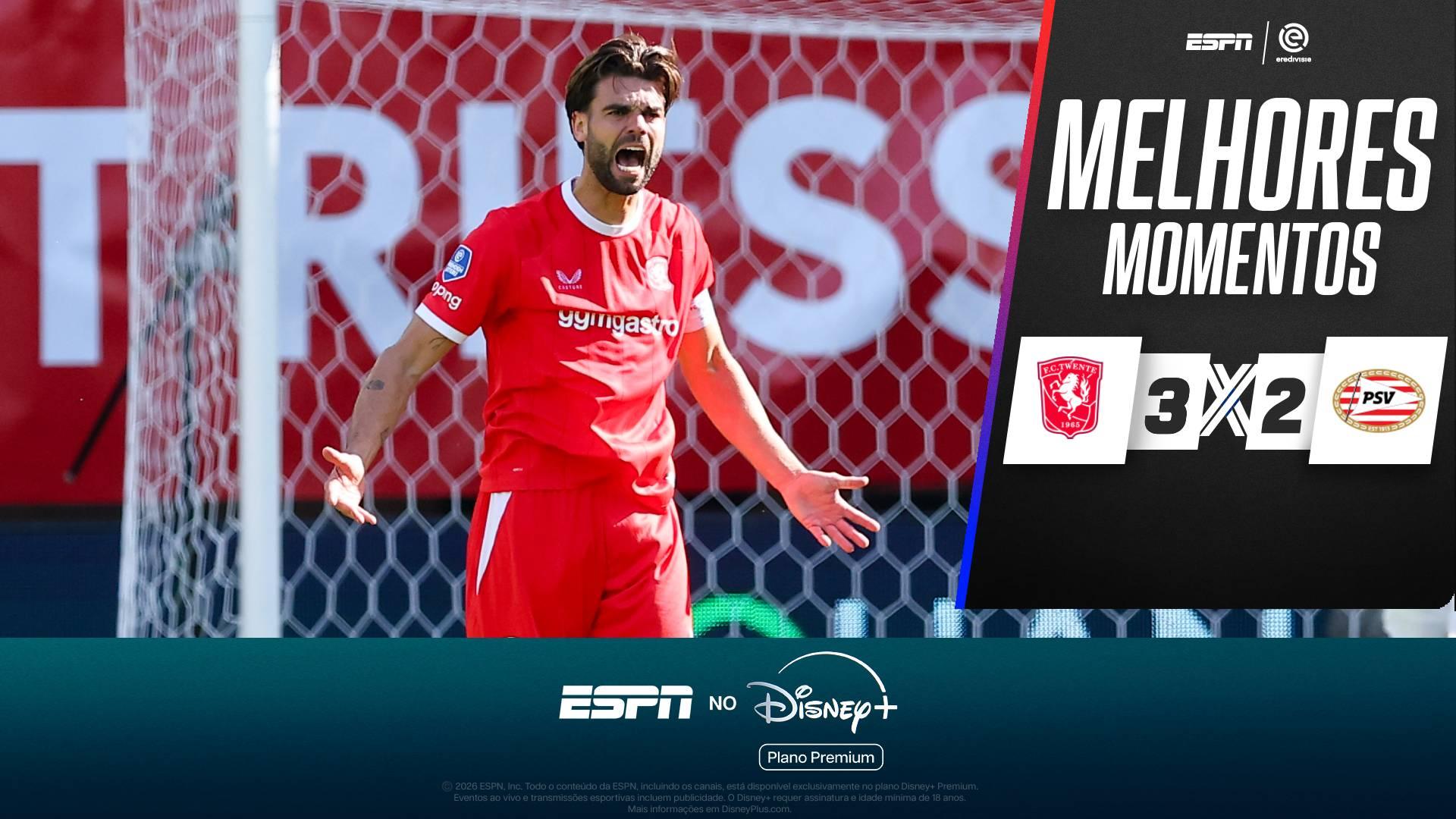 Twente 3 x 2 PSV no Campeonato Holandês: VEJA os melhores momentos