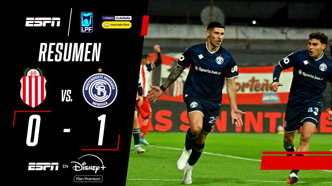 ¡Independiente Rivadavia venció a Barracas y quedó puntero de la tabla anual!