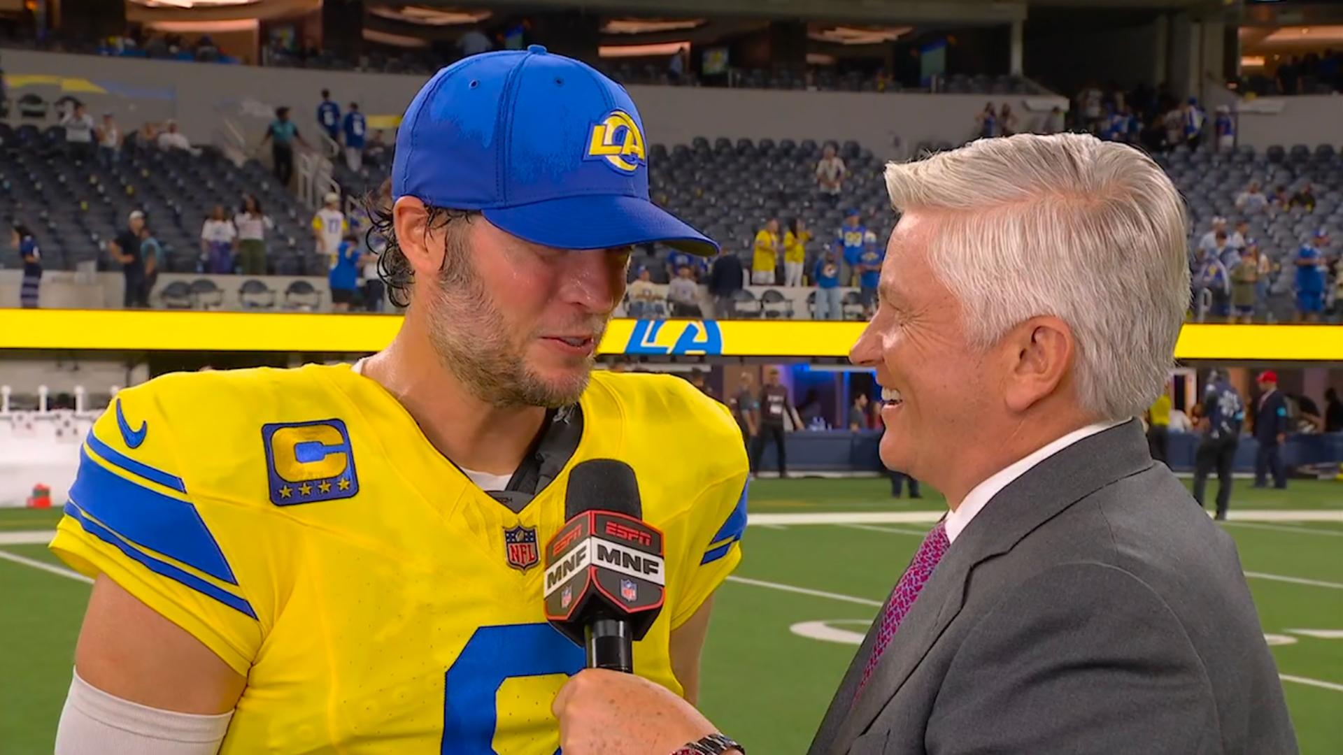 Matthew Stafford, contento de volver, y ganar, en casa