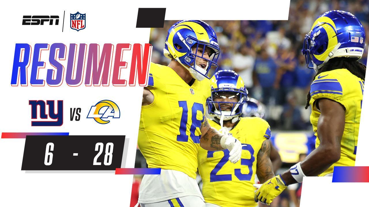 ¡Los Rams derrotan de forma contundente a los Giants en el MNF! | Resumen