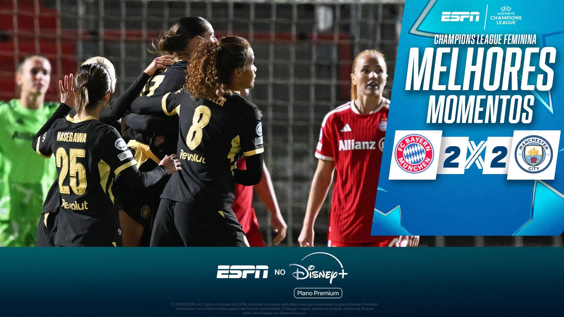 Manchester City reage, busca empate nos minutos finais e frustra Bayern na estreia da Champions League Feminina; veja como foi