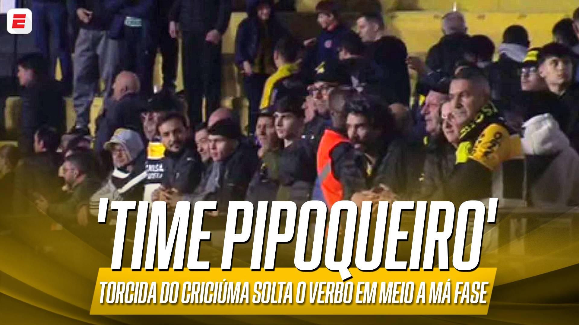 Torcida do Criciúma perde a paciência e protesta após derrota: 'Baptista, vai tomar...'