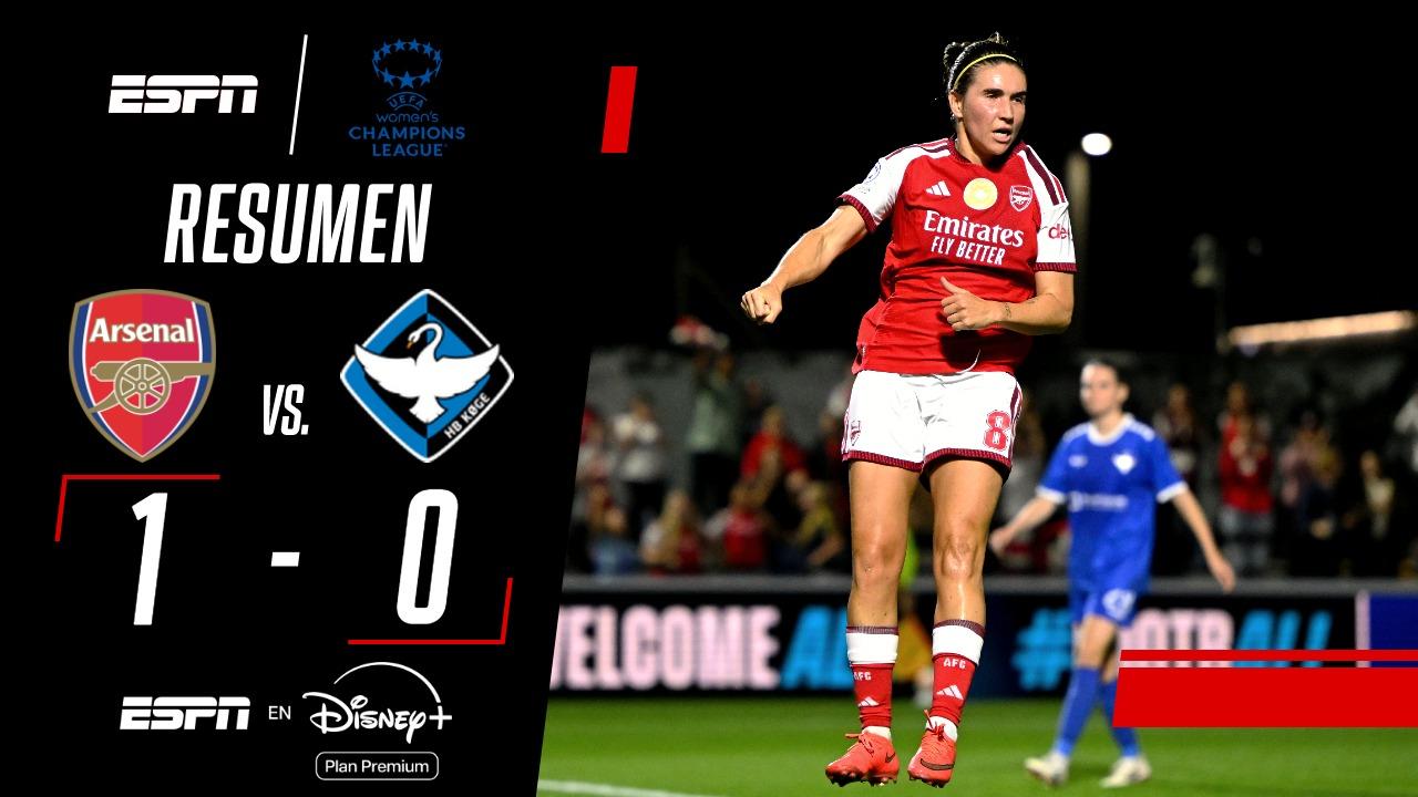 Arsenal arrancó la UEFA Women´s Champions League con un agónico triunfo ante el Koge