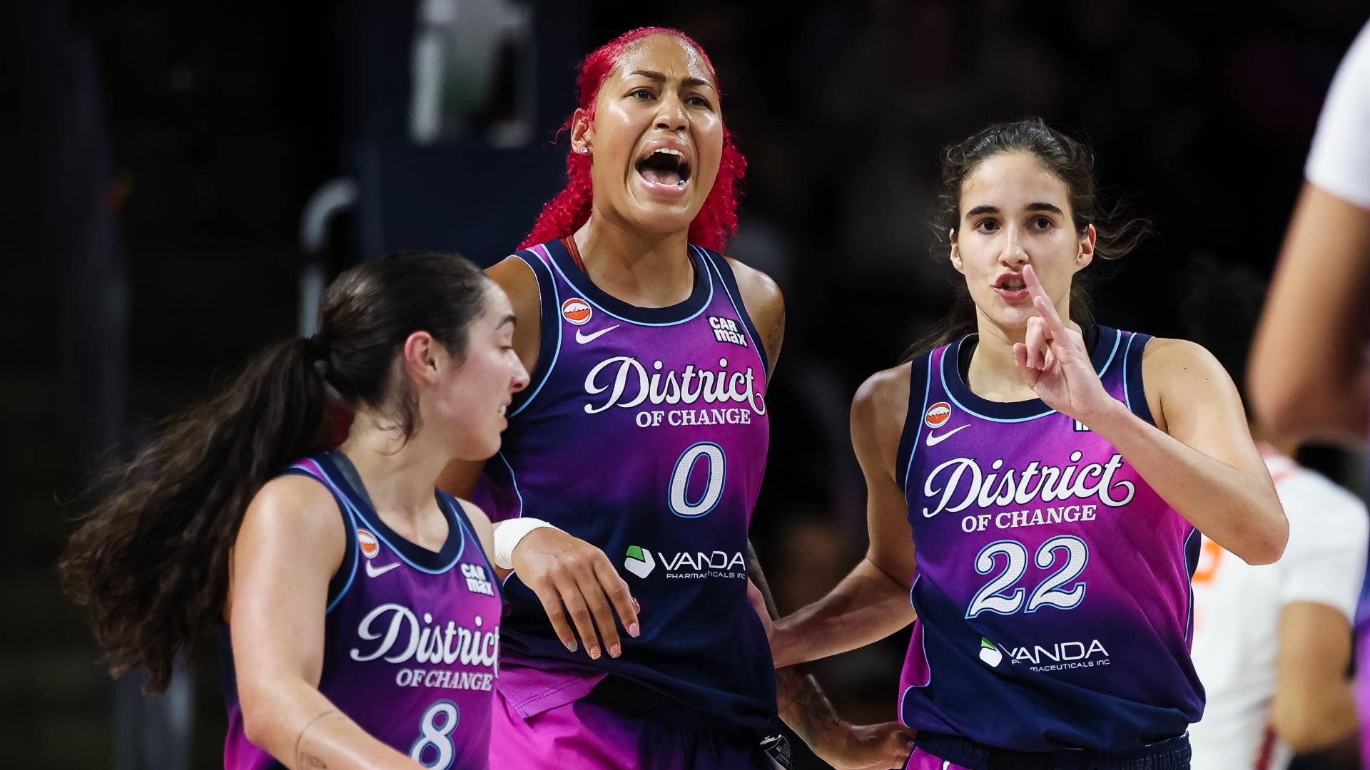 Shakira Austin brilla ante Sun y Washington hace historia con su triunfo 27
