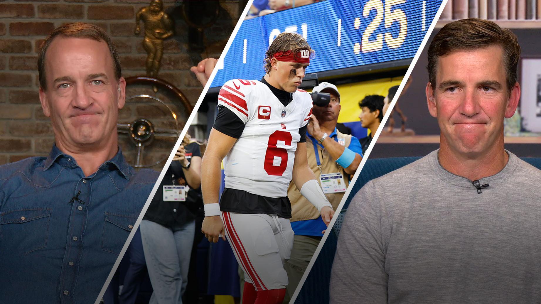 Peyton, Eli Manning heartbroken as Jaxson Dart exits with knee injury