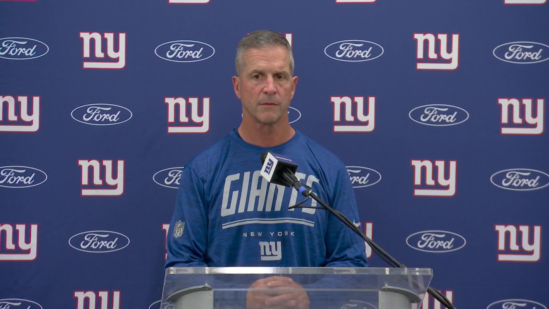 Harbaugh on Giants' injuries: 'This is football'