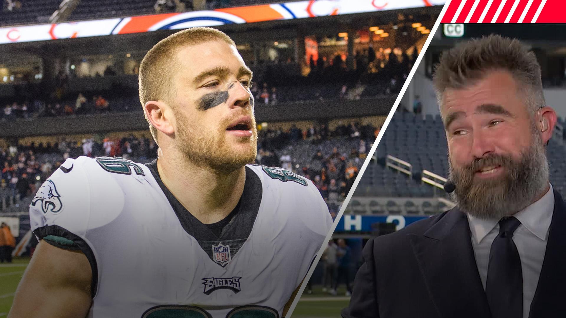 Jason Kelce finds out in real time that Zach Ertz is returning to Philly
