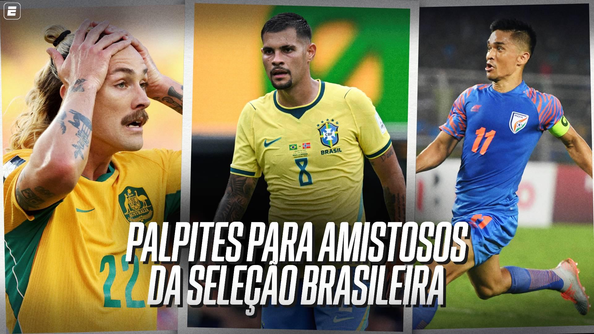 Brasil joga contra Austrália e Índia: confira o palpitômetro ESPN para resultados e destaques da partida