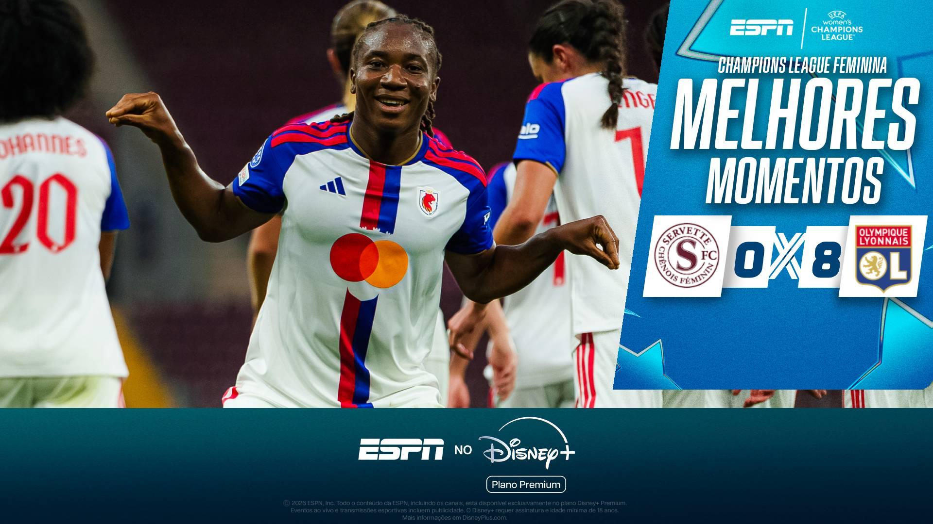 Com direito a hat-trick e golaço de cobertura, Lyonnes 'atropela' o Servette na Champions League Feminina; veja como foi