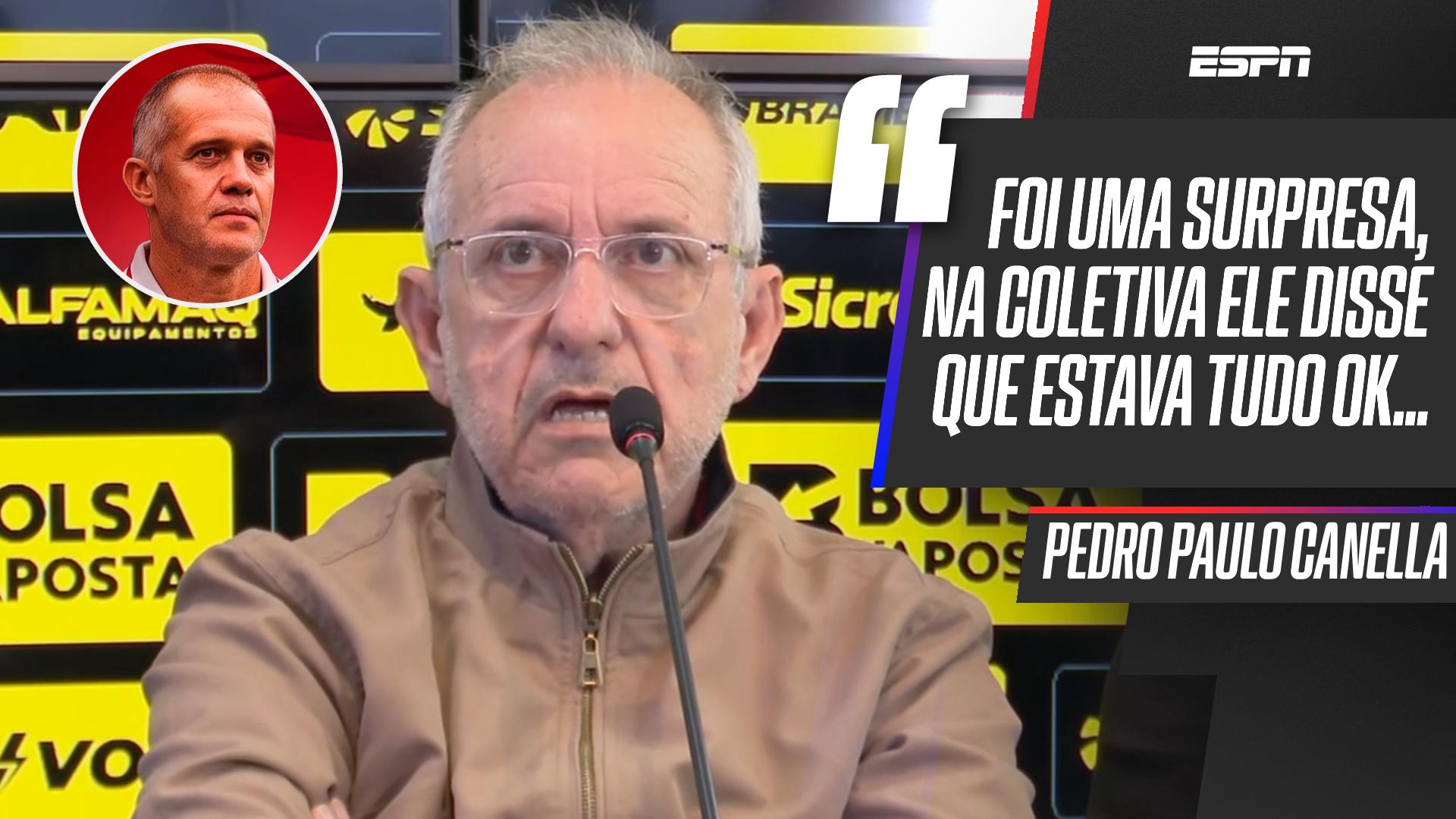 Presidente do Criciúma admite surpresa com saída de Eduardo Baptista: 'Não teve negociação nenhuma'