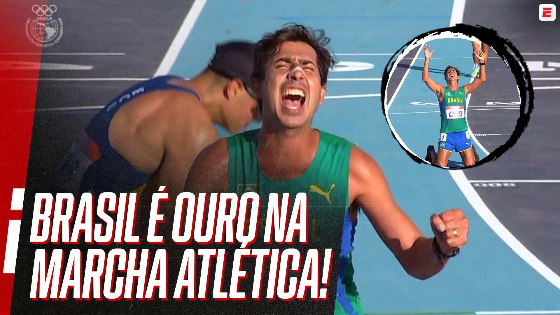 Brasil é ouro na Marcha Atlética! Veja chegada de Caio Bonfim na meia-maratona dos Jogos Sul-Americanos